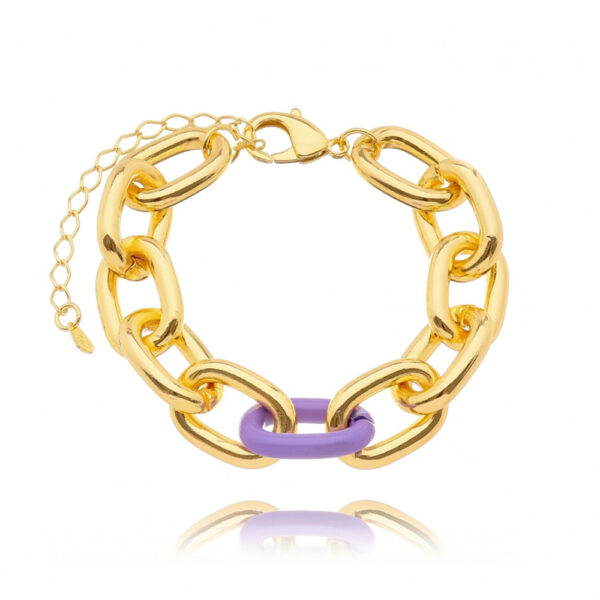 Pulseira Gazin Elos Liso Color Match Banhado a Ouro 18K 00009677