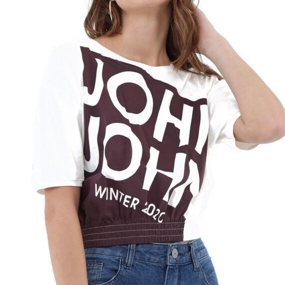 Camiseta Cropped John John Wine Feminina 03.02.2116