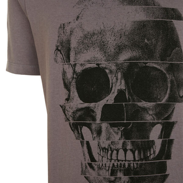 Camiseta John John Offset Skull Cinza Escura Masculina