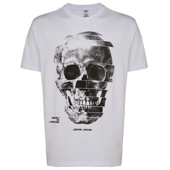 Camiseta John John Offset Skull Branca Masculina