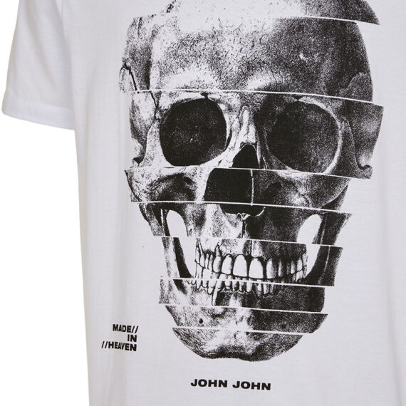 Camiseta John John Offset Skull Branca Masculina