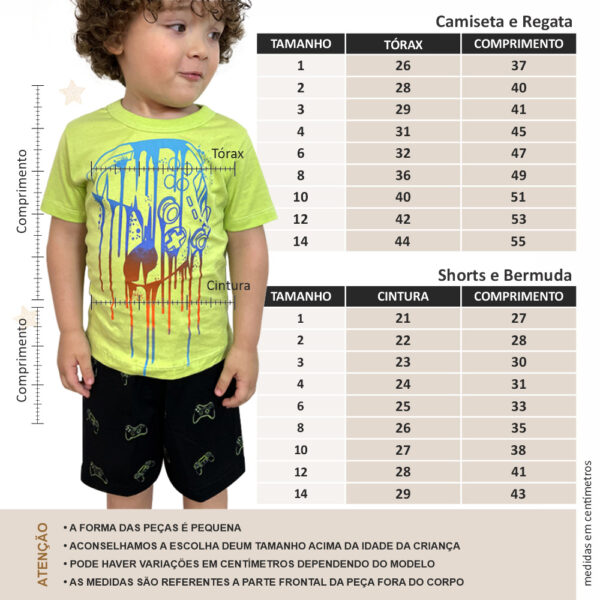 Kit 6 Conjuntos Juvenil Menino 12 Peças Camisetas e Shorts
